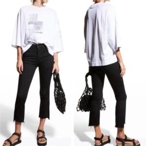 Mother The Insider Crop Step Fray Jeans in Not Guilty Size 28